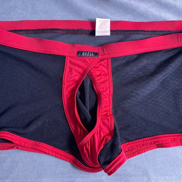 Gregg Homme Mens Size XL Maximizer Mesh Enhancer Trunk 85005 Black Red Underwear - Picture 5 of 7
